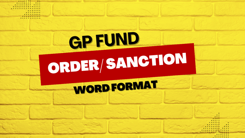 Sanction Order of Grant of Refundable G.P. Fund Advance Thumbnail